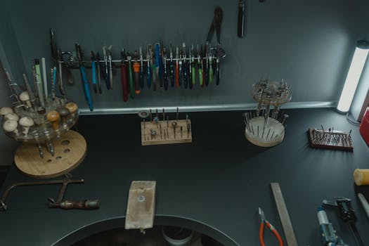 organized jewelry making tools