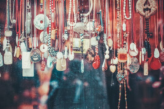 antique jewelry display