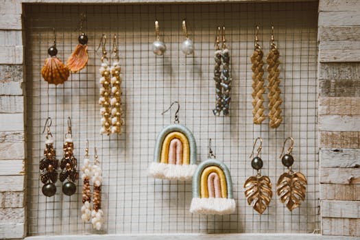 Craft fair jewelry display