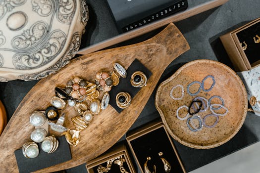 colorful earrings in a jewelry box