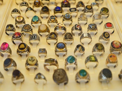 variety of jewelry on display