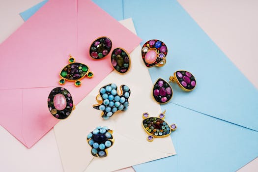 colorful enamel jewelry collection