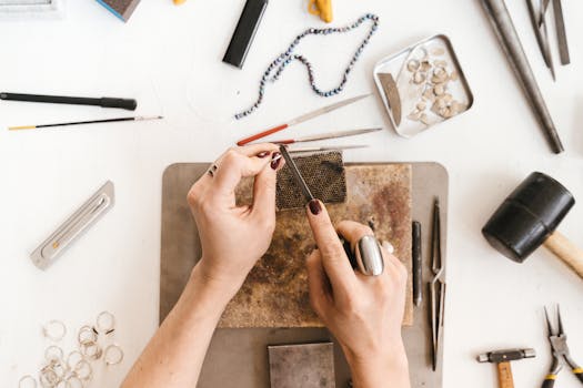 jewelry making in process